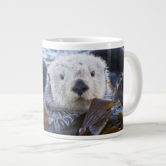 Havsutter invirad i kelp jumbo mugg (Framsida höger)