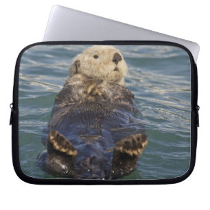 Havsuttrar leker på isberg vid Surprise Inlet Laptop Fodral
