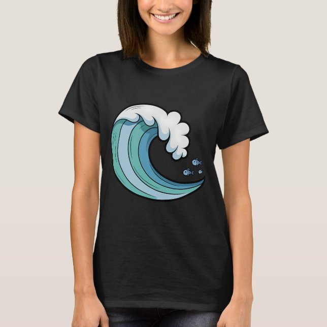 havsvåg t shirt (Framsida)