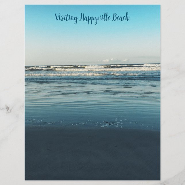 Havsvågor Bakgrundshantverk Scrapbookpapper (Framsida)