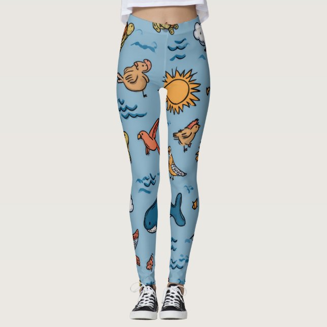 Havsvågor Leggings Present (Framsida)
