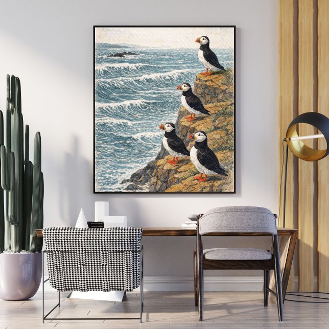 Havsvågor Naturillustration Poster (Skapare uppladdad)