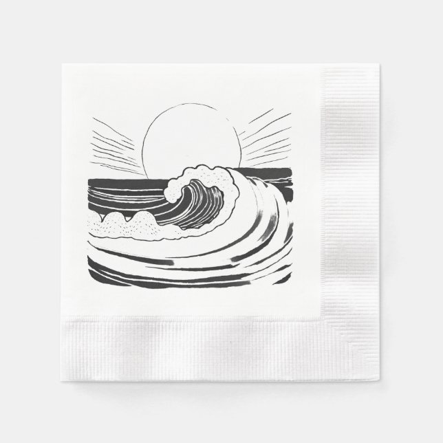 Havsvågor Pappersservett (Framsidan)