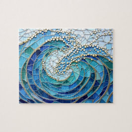 Havsvågors mosaikkonst pussel