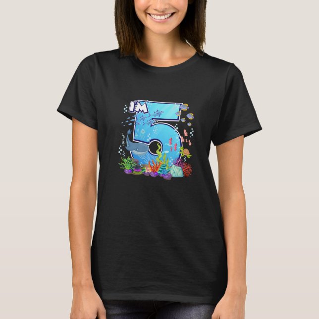 Havsval, havsvatten, 5-åriga pojkar flickor t shirt (Framsida)