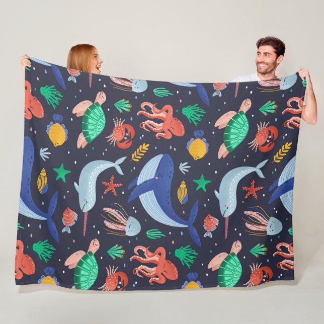 Havsvilo 60 x 80 Fleece Blanket (På plats)