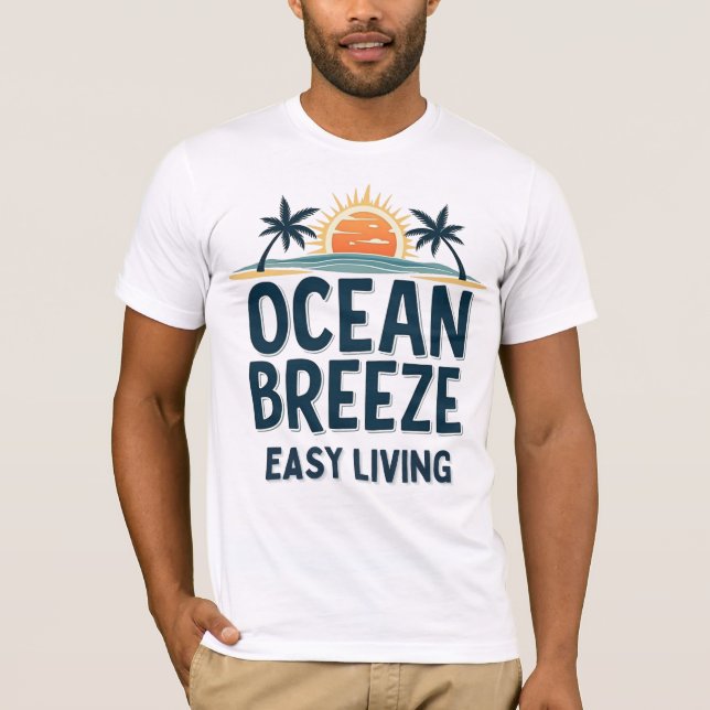 Havsvind Enkel Levnad T Shirt (Framsida)