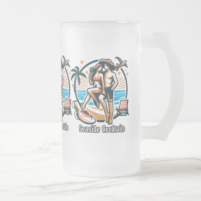 Havsvind Strands cocktails Frostat Ölglas (Höger)