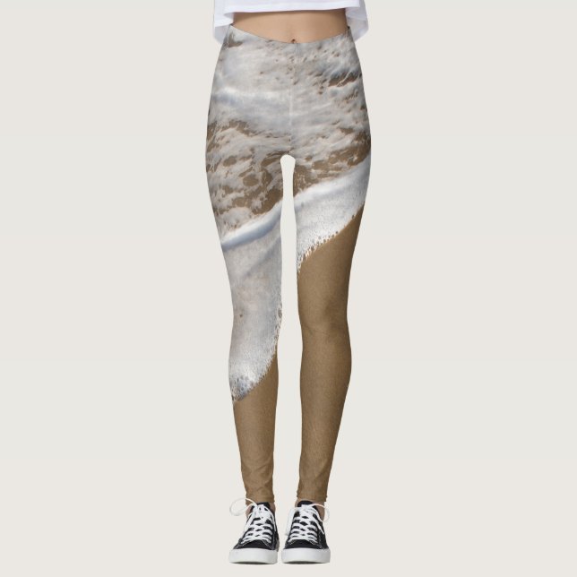 Havsvit tvätta leggings (Framsida)