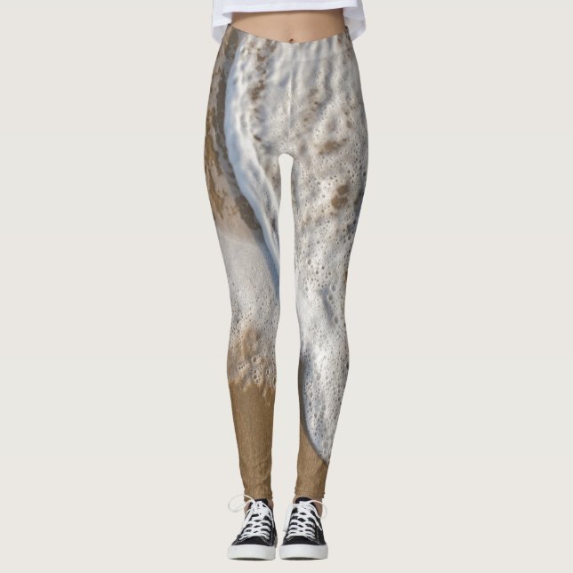 Havsvit tvätta leggings (Framsida)