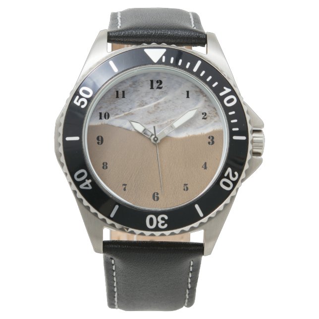 Havsvitt tvättar på strandklostret armbandsur (Framsida)