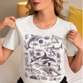 Havsvunder – gammaldags havsliv t shirt