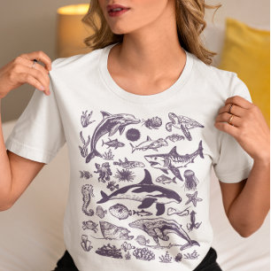 Havsvunder – gammaldags havsliv t shirt