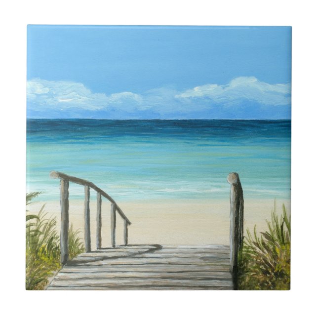 Havsvy 147 keramiskt plattor för havsvikar kakelplatta (Framsidan)