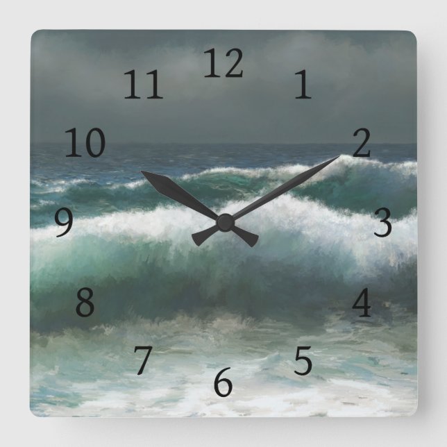 havsvy 276 fyrkantig klocka (Framsida)
