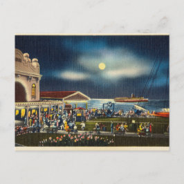 Havsvy för vykort för nattscener