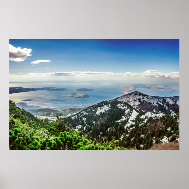 Havsvy från berg poster (Framsidan)