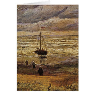 Havsvy i Scheveningen av Vincent van Gogh Hälsningskort