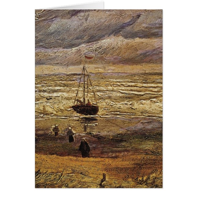 Havsvy i Scheveningen av Vincent van Gogh Hälsningskort (Framsidan)