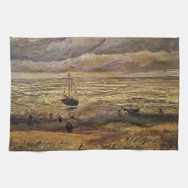 Havsvy i Scheveningen av Vincent van Gogh Kökshandduk (Horisontell)