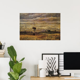 Havsvy i Scheveningen av Vincent van Gogh Poster