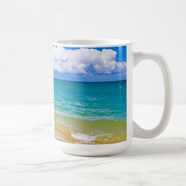 Havsvy längs Hanalei Bay Kaffemugg (Höger)