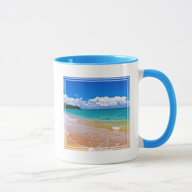 Havsvy längs Hanalei Bay Mugg (Höger)