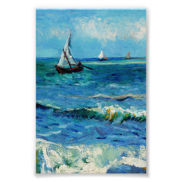 Havsvy vid Les Saintes-Maries Fin konst Fototryck