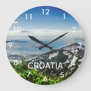 Havsyta från bergen i Kroatien Stor Klocka