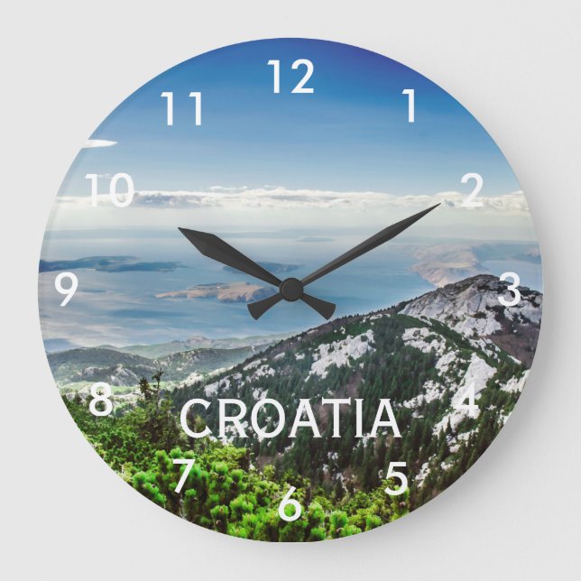 Havsyta från bergen i Kroatien Stor Klocka (Framsida)