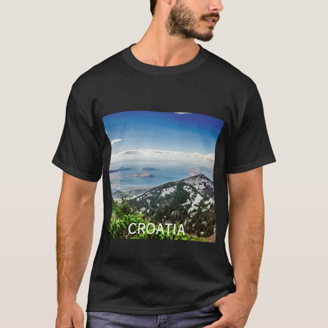 Havsyta från bergen i Kroatien T Shirt (Framsida)