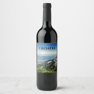 Havsyta från bergen vin vinflaska etikett