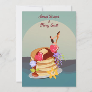 Havsytans överlevnad på Pancakes Sweet Kärlek Bröl Inbjudningar