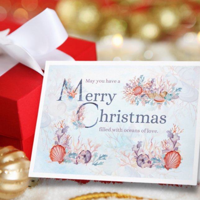 Havsytematerat God jul-kort Helgkort (Skapare uppladdad)