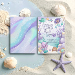 Havsytor av Roligt Sjöjungfru Birthday V1 ID1142 Julkort