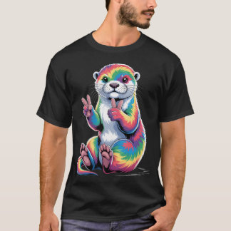 Havutter Merch Tie Dye Fredstecken Vintage Hav T Shirt
