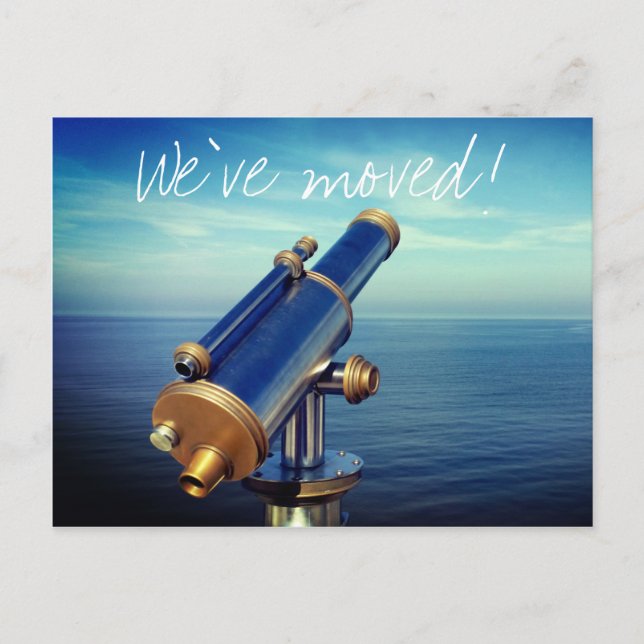 Havvy vista vykort för flytt till ny adress (Framsida)