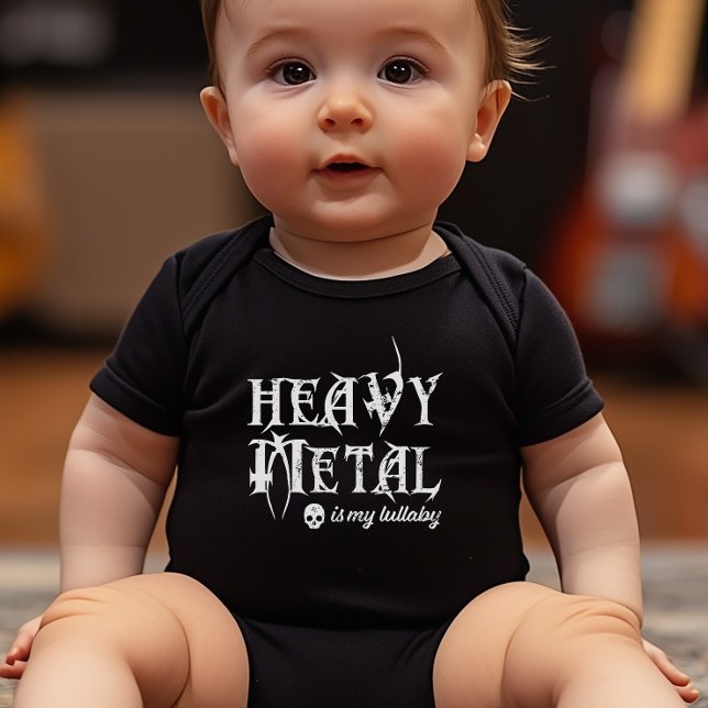 Havy Metall är My Lullaby T Shirt (The ideal cheeky baby shower gift for parents that love their metal.)