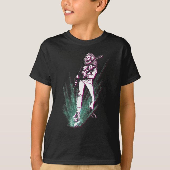 Havy Metall Guitar Player T Shirt (Framsida)