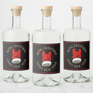 Havy Metall jul Spritflaskor Etikett