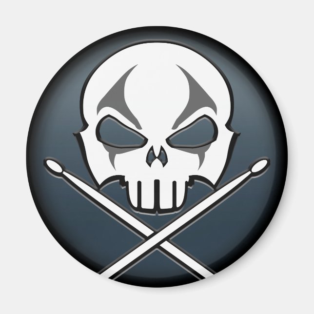 Havy Metall Magnet Sten & Roll Drummer Magnets (Framsidan)