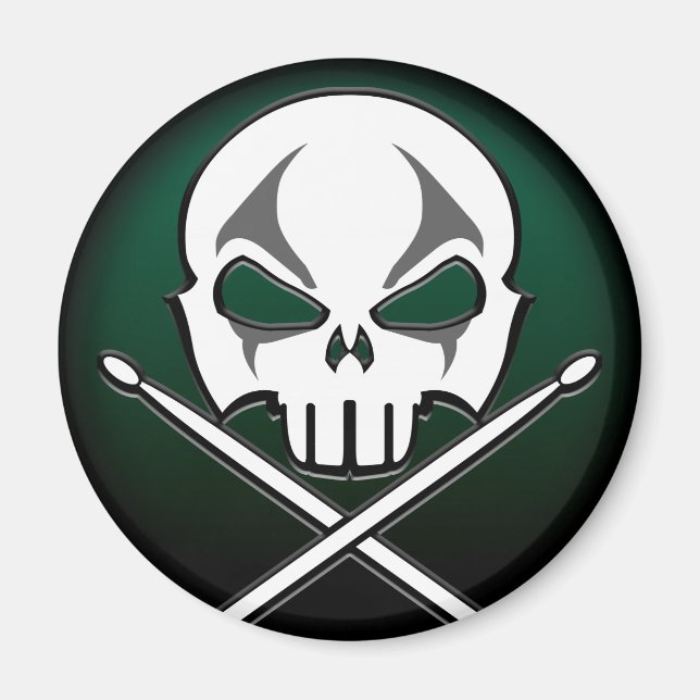 Havy Metall Magnet Sten & Roll Drummer Magnets (Framsidan)