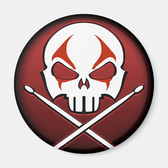 Havy Metall Magnet Sten & Roll Drummer Magnets (Framsidan)