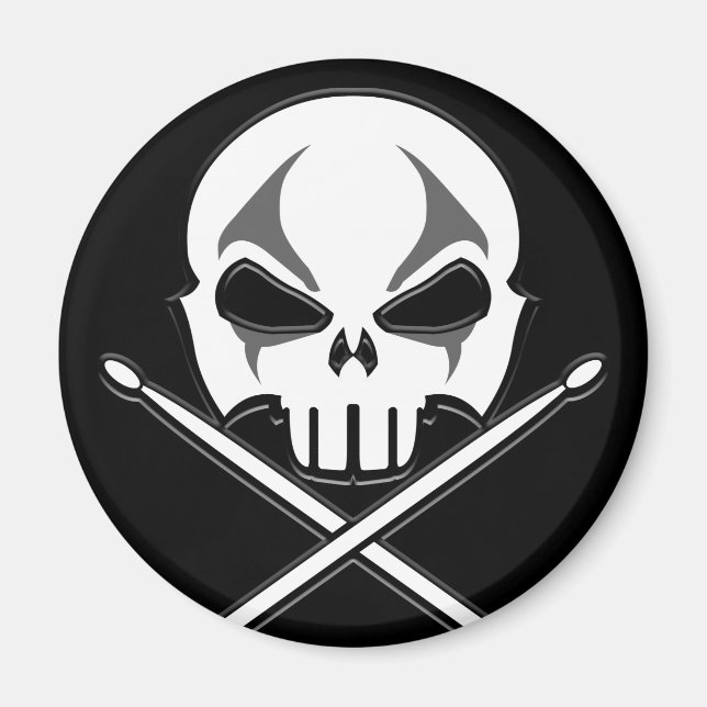 Havy Metall Magnet Sten & Roll Drummer Magnets (Framsidan)