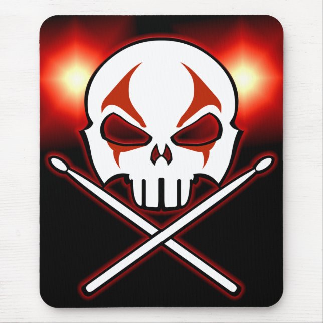Havy Metall Mousepad Sten & Roll Drummer Mouse Pad Musmatta (Framsidan)