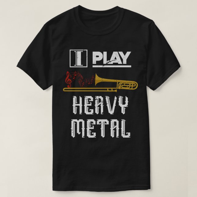 Havy Metall Music Trombone T Shirt (Design framsida)