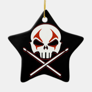Havy Metall Ornament Sten & Roll Drummer Anpassnin