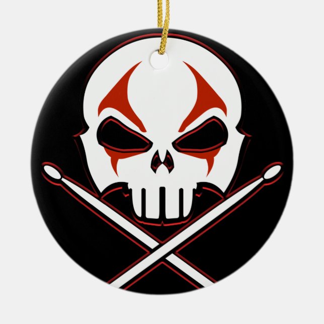 Havy Metall Ornament Sten & Roll Drummer Anpassnin (Framsidan)