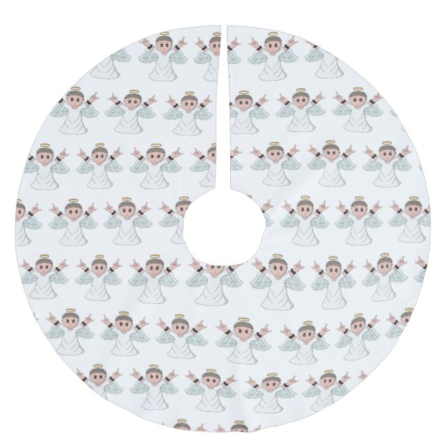 Havy Music Loving Angel Julgransmatta Borstad Polyester (Framsidan)