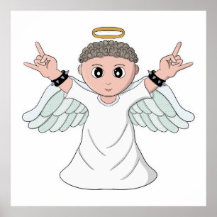 Havy Music Loving Angel Poster